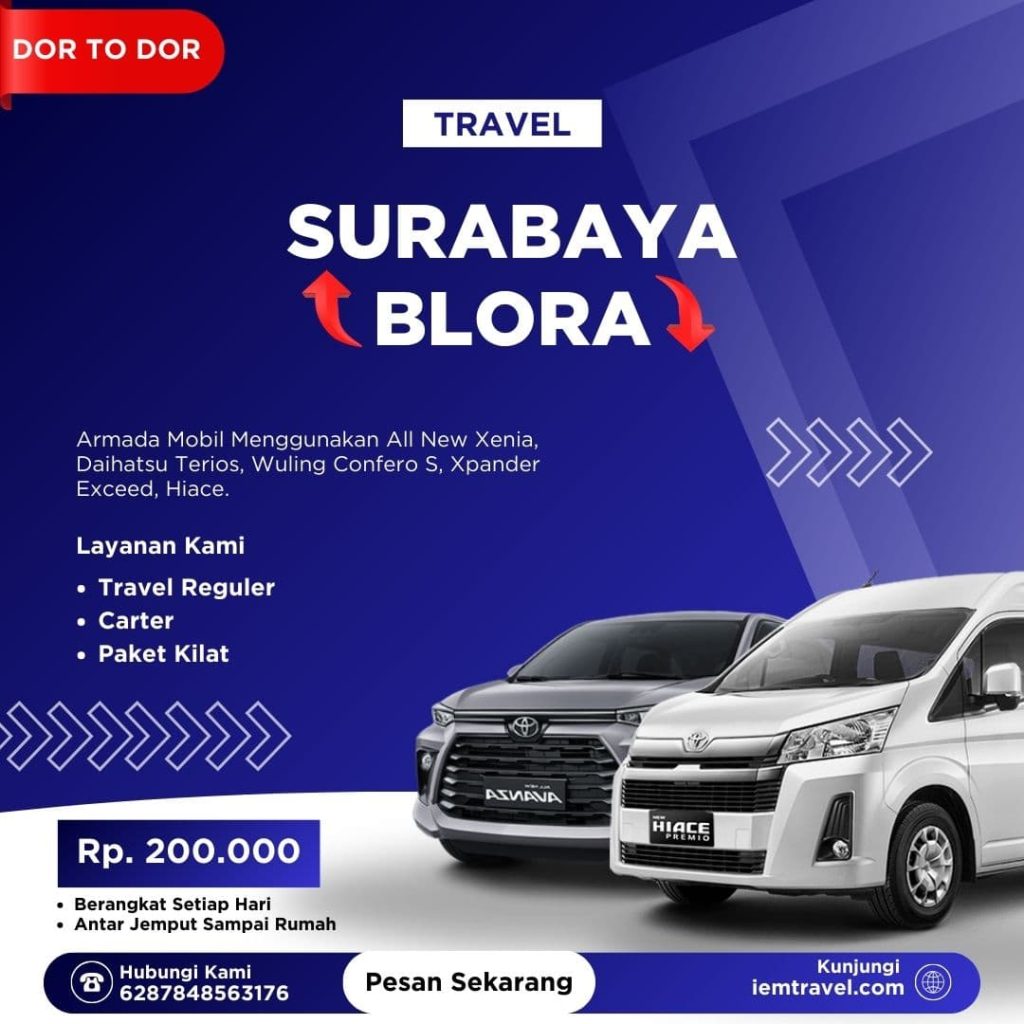 Travel Surabaya Blora Antar Jemput Sampe Depan Rumah